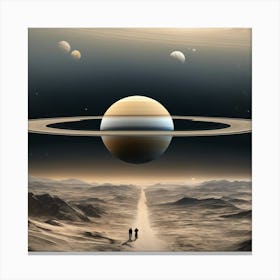 Saturn In Space 1 Canvas Print