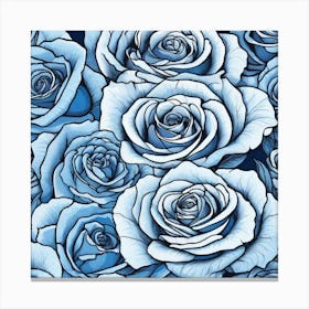 Blue Roses 10 Canvas Print