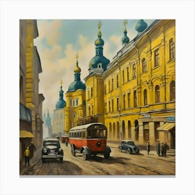 Kiev Ukraine Watercolor 1 Canvas Print