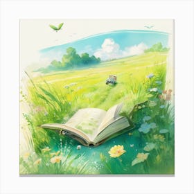 Open Book Canvas Print