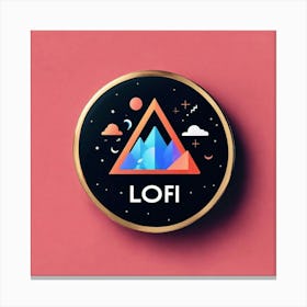 Badge Lo Fi Music With Minimalist Design 1 Canvas Print