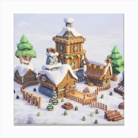 A Snow Village 9 Canvas Print