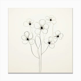 Wire Flowers Canvas Print