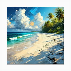 Beach Painting 2 Canvas Print