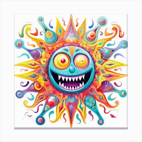 Psychedelic Sun Canvas Print
