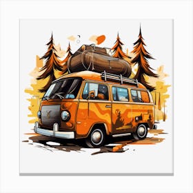 Vw Camper Van Canvas Print