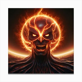 Demon Head Canvas Print