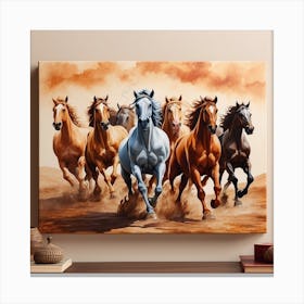 Horses Galloping Canvas Print