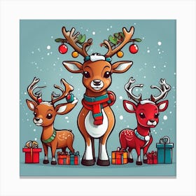 Christmas Reindeer 2 Canvas Print