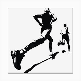 Running Sport Marathon Tee Run Hard Athletes Canvas Print