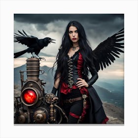 Steampunk Girl Canvas Print