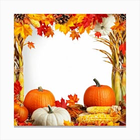 Bright Autumn Palette Incorporating Traditional Holiday Elements Styled In A Modern Art And Design (1) Canvas Print