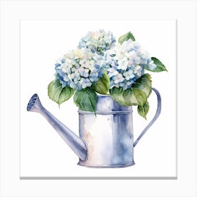 Marion Metal Watering Can With Hydrangeas Watercolor White Back 508b090a 199b 48ec 9d4c B6d159e065f0 Canvas Print