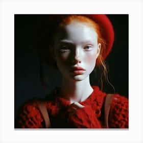 Doll In Red Canvas Print