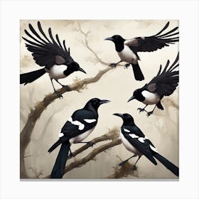 Magpies 2 Canvas Print