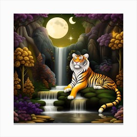 Tiger In The Forest Canvas Print