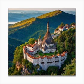 Monastery In The Mountains Canvas Print