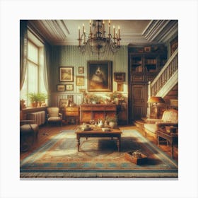 1800s House Interior  Canvas Print