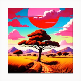 Tree In The Desert Canvas Print