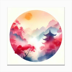 Chinese Landscape Painting 13 Canvas Print