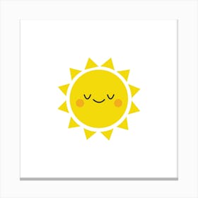 Cute sun printable art, smile sun print for Kids room, Sun poster, Kids playroom poster, Nursery sun wall art Downloadable file 9 Canvas Print