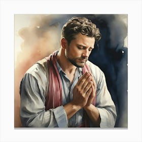 Jesus Praying 1 Canvas Print