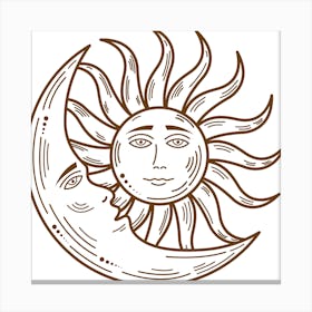 Sun And Moon 1 Canvas Print