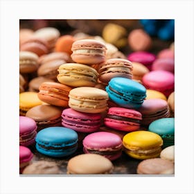 Colorful Macarons 4 Canvas Print