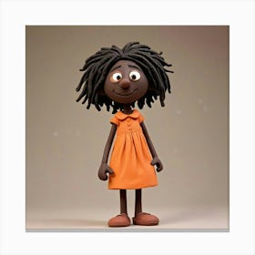 Afro Girl Canvas Print