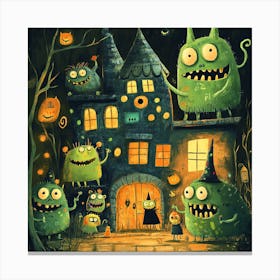 Monsters In The House Canvas Print