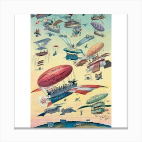 Airships In The Sky Canvas Print