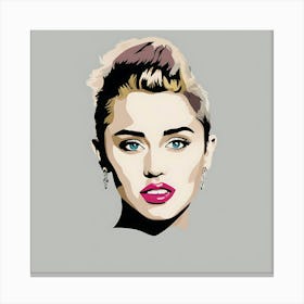 Miley Cyrus painting Canvas Print