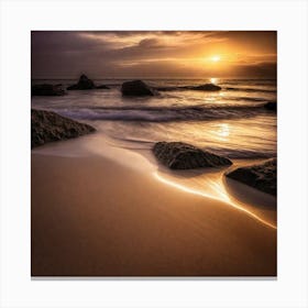 Sunset On The Beach 791 Canvas Print