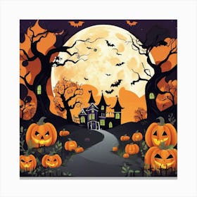 Halloween Background Canvas Print