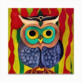 Cute Owl Painting Canvas Print