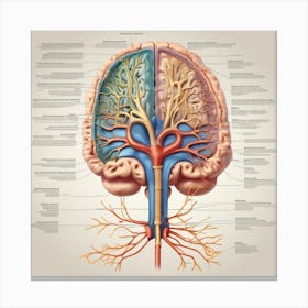 Anatomy Of The Human Brain 5 Canvas Print