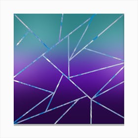 Abstract Gradient Shattered Glass Canvas Print