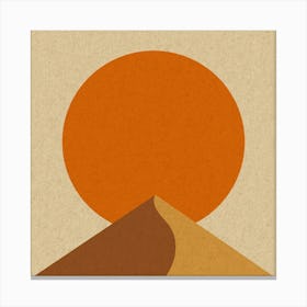 Desert Dune Sunset Minimalist Canvas Print