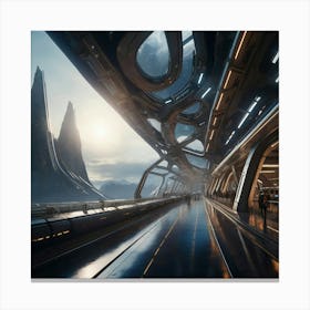 Futuristic Cityscape 10 Canvas Print