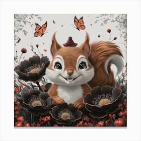 Smiling squirrel Canvas Print