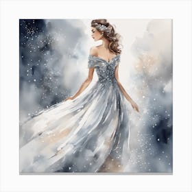 Girl In A Dress Canvas Print