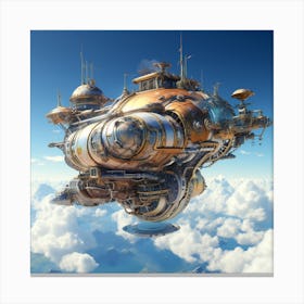 Sci-Fi Spaceship 7 Canvas Print