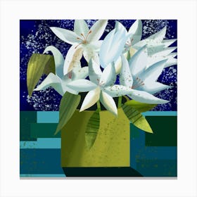 Vase of White Lilies Leinwandbild