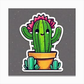 Cactus Sticker 9 Canvas Print