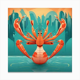 Lobster In The City Canvas Print