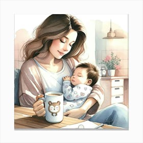 Mommy And Baby Canvas Print