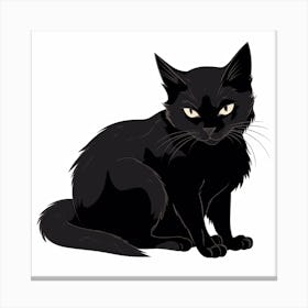 Black Cat 6 Canvas Print