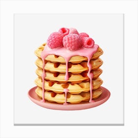 Waffles With Raspberry Icing 4 Canvas Print
