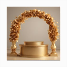 Gold Wedding Arch Canvas Print