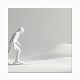 Skier On Skis 8 Canvas Print